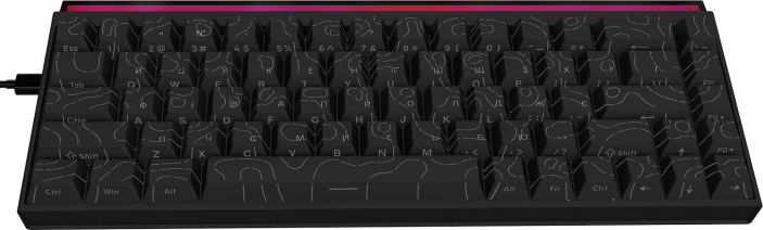 Дротова механічна клавіатура Ajazz NK68 Red switches Side Contour Black (NK68-R-S-B)