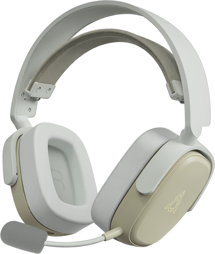 Бездротова ігрова гарнітура Ajazz AHM09 MAX Gray White (AHM09-MAX-GW)