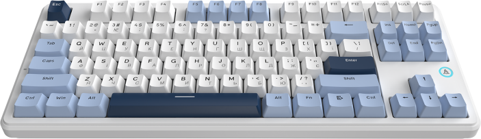 Дротова механічна клавіатура Ajazz AK870 V2 Flying Fish Switches White (AK870-V2-FF-BWB)