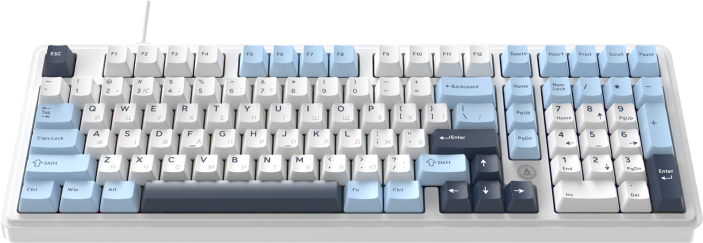 Дротова магнітна клавіатура Ajazz AK980 MAX Magnetic switches Blue White Dark Blue (AK980-MAX-M-BWD)