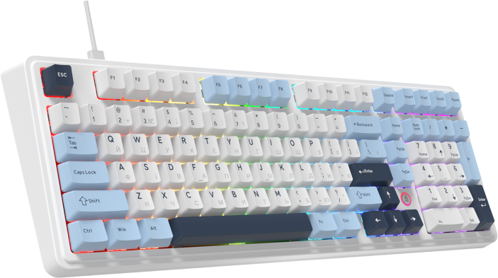 Дротова магнітна клавіатура Ajazz AK980 MAX Magnetic switches Blue White Dark Blue (AK980-MAX-M-BWD)