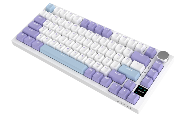 Бездротова механічна клавіатура Ajazz AK820 PRO 75% Flying Fish Switch White RGB (AK820PRO-FF-PWB)