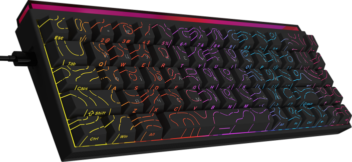 Дротова механічна клавіатура Ajazz NK68 Red switches Side Contour Black (NK68-R-S-B)