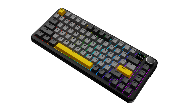 Бездротова механічна клавіатура Ajazz AK820 MAX Magnetic switches - Black (AK820MAX-M-BGY)