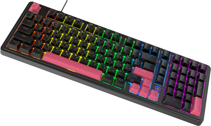 Дротова механічна клавіатура Ajazz AK980 Red switches Black Red (AK980-R-BR)