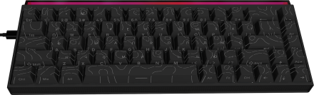 Дротова механічна клавіатура Ajazz NK68 Red switches Side Contour Black (NK68-R-S-B)