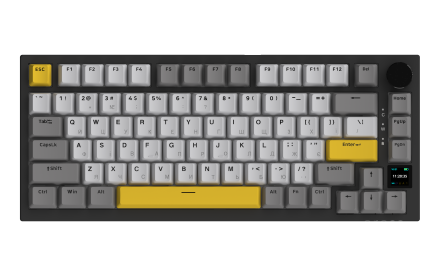 Бездротова механічна клавіатура Ajazz  AK820 PRO 75% Gift Switch Black RGB  (AK820PRO-G-BGY)