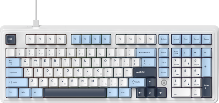 Дротова магнітна клавіатура Ajazz AK980 MAX Magnetic switches Blue White Dark Blue (AK980-MAX-M-BWD)