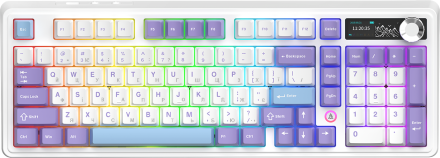 Бездротова механічна клавіатура Ajazz AK980 V2 Gift Switch V2 Purple White Blue (AK980-V2-G-PWB)