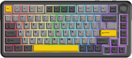 Клавіатура механічна бездротова Ajazz AK820 MAX PLUS Daydream Switch RGB Wireless/BT/USB Black