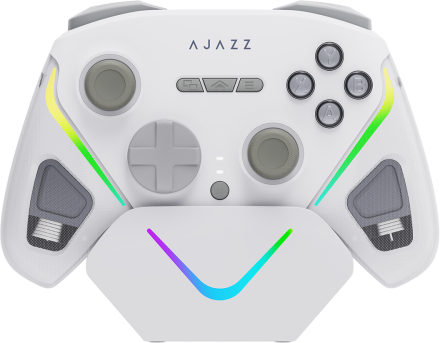 Бездротовий геймпад з док-станцією Ajazz GP100 Set White (GP100S-W)