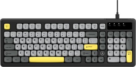Дротова клавіатура Ajazz AF98 Black Gray Yellow (AF98-BGY)