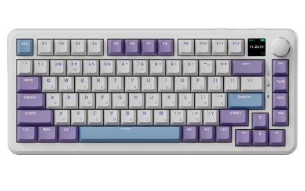 Бездротова механічна клавіатура Ajazz AK820 MAX Magnetic switches - Purple (AK820MAX-M-PWB)
