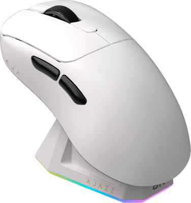Ігрова бездротова миша Ajazz  AJ179PRO -3 Mod-White-3395-8K Charging Dock