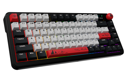 Бездротова механічна клавіатура Ajazz AK820 MAX Avocado Switch Black RGB (AK820MAX-AS-BG)