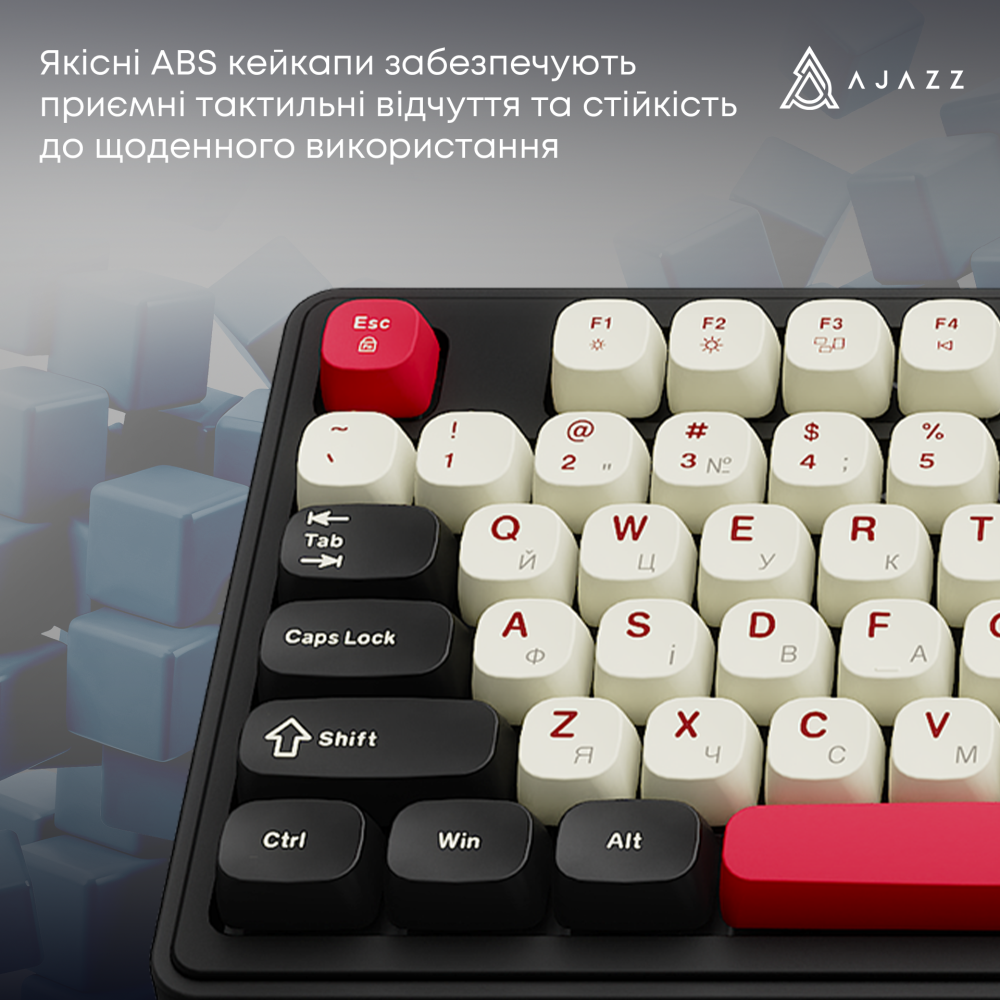 Бездротова клавіатура Ajazz AF98 PLUS Black Shark Red (AF98-PLUS-BSR)