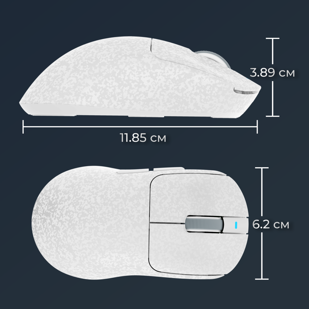 Бездротова ігрова миша AJ199 White Carbon fiber (AJ199-W)
