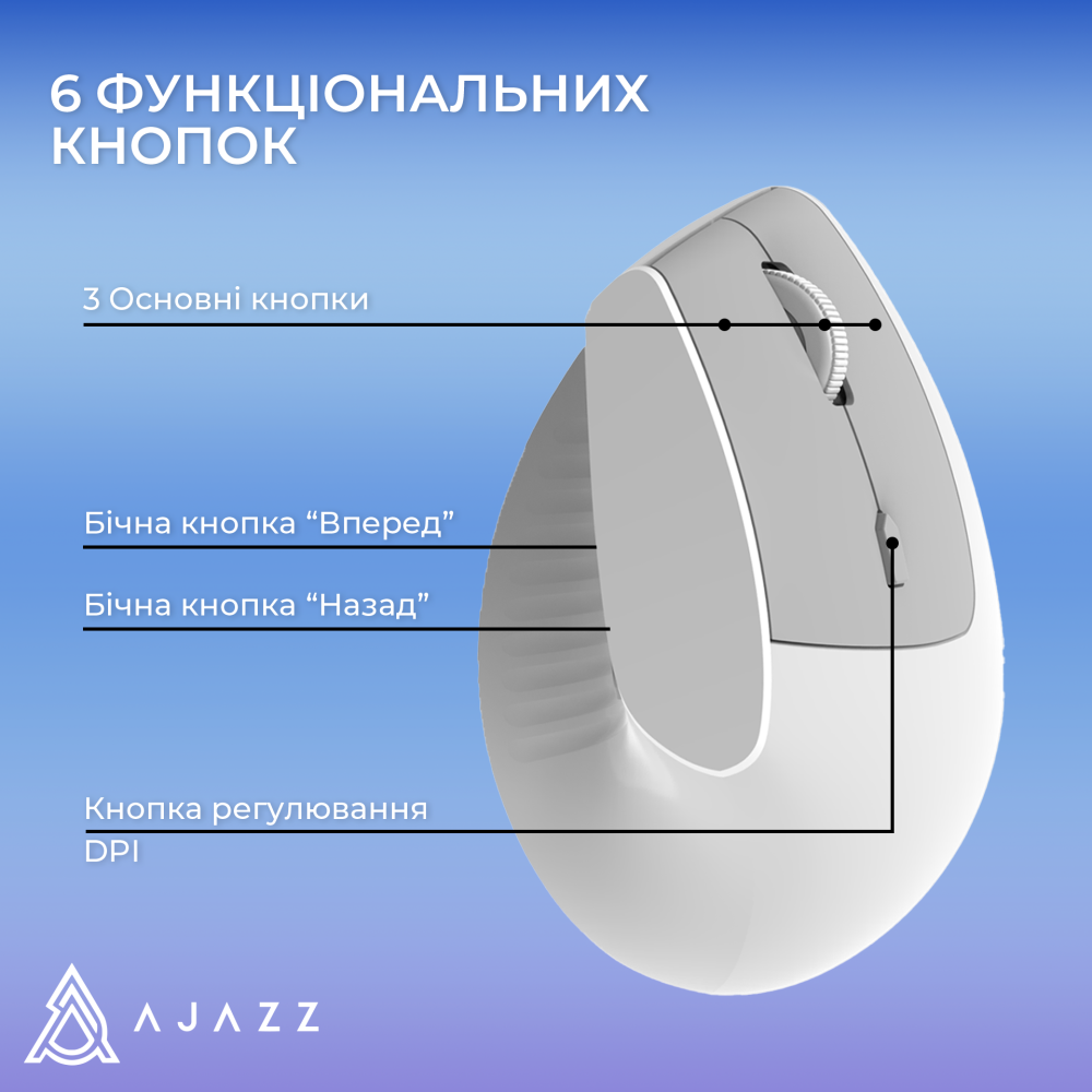 Бездротова миша Ajazz i300 White (i300-W)
