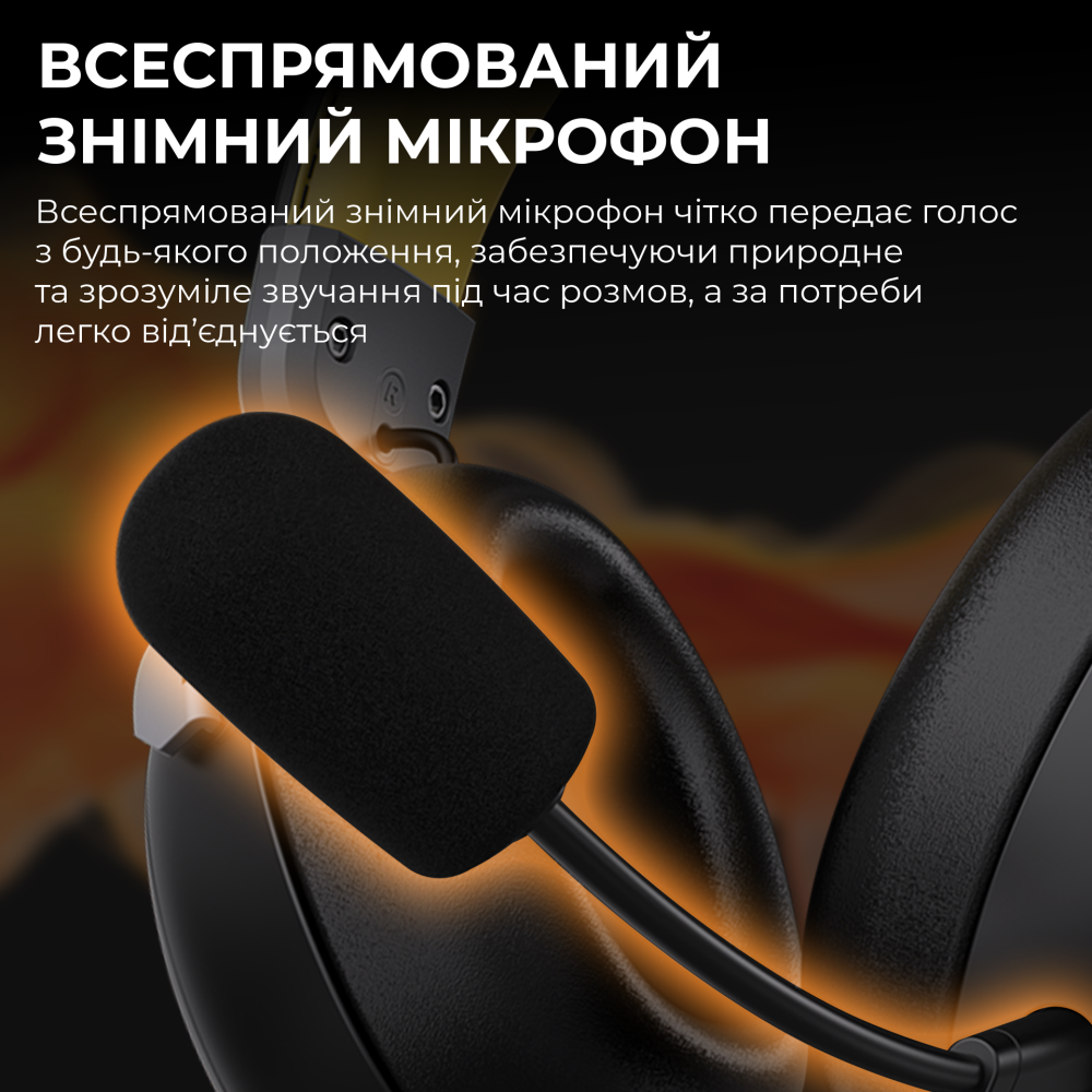 Бездротова ігрова гарнітура Ajazz AHM08 MAX Black Gray Yellow (AHM08-MAX-BGY)
