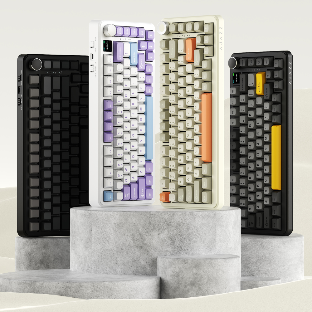 Бездротова механічна клавіатура Ajazz AK820 MAX Magnetic switches - Black (AK820MAX-M-BGY)